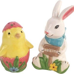 Blue Sky Ceramics Bunny Chick Salt & Pepper Set - 20146